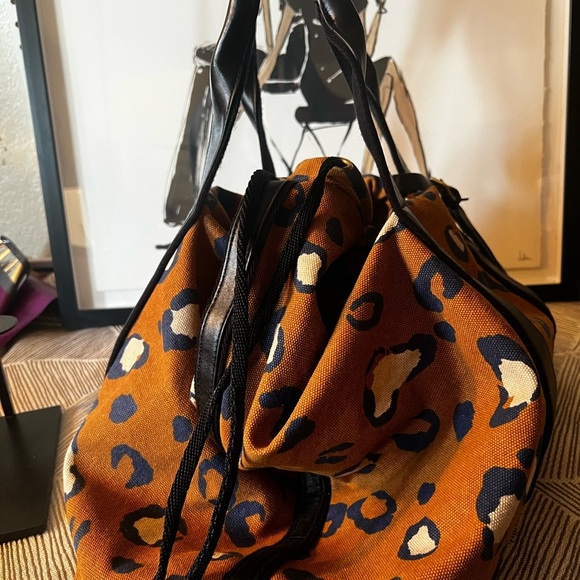 Brown and Black Animal Print Tote Bag - Picture 4 of 8